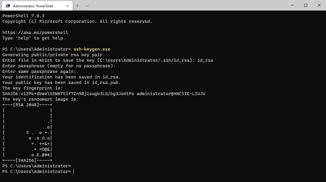 PowerShell使用密钥文件连接Ubuntu