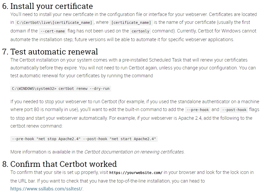 Free Let's Encrypt SSL