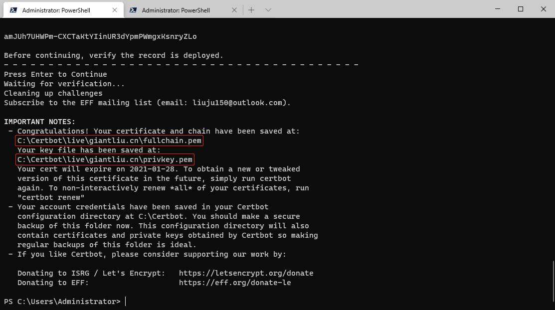 Free Let's Encrypt SSL